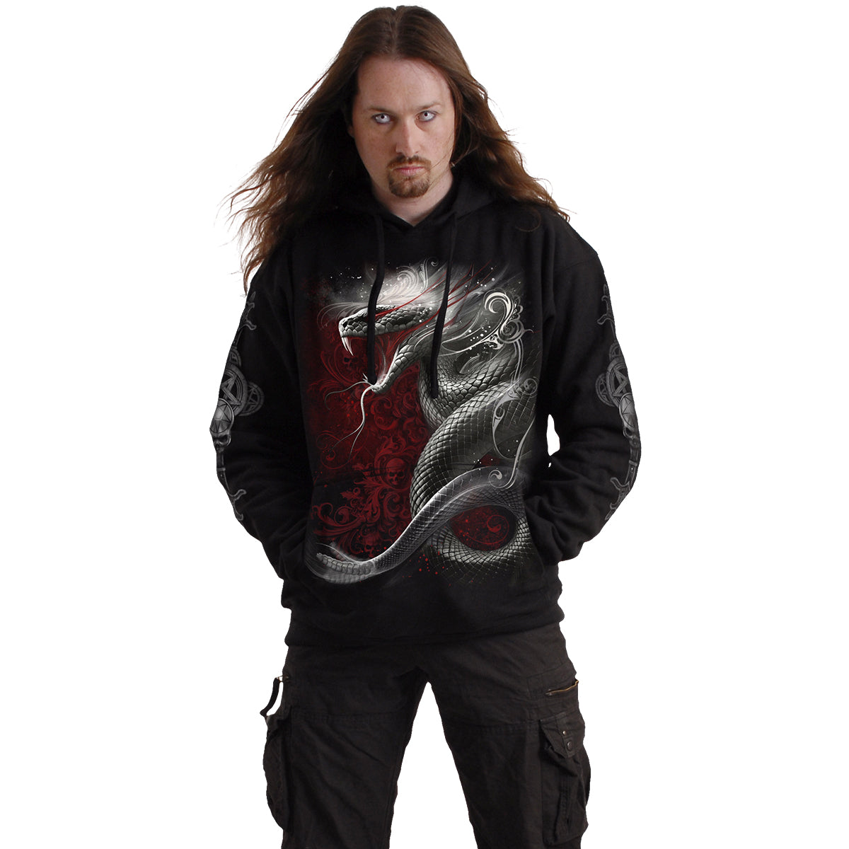 GOTHIC SERPENT - Sweat à capuche noir