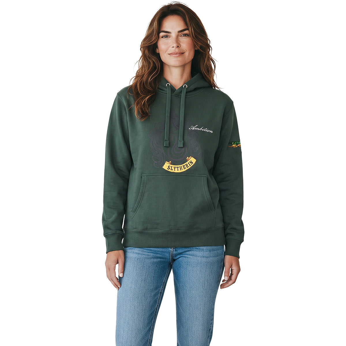 HARRY POTTER - EMBLÈME DE SERPENTARD - Sweat à capuche vert foncé