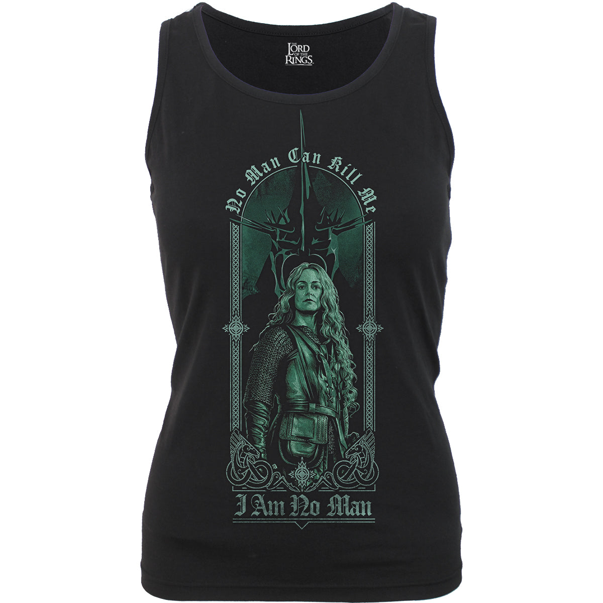 LOTR - NO MAN CAN KILL ME - T-shirt à dos rasé noir