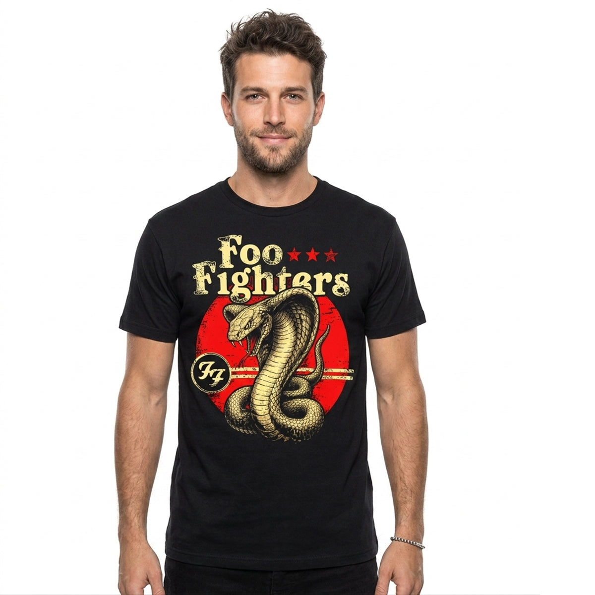 FOO FIGHTERS - COBRA - Front Print T-Shirt Black