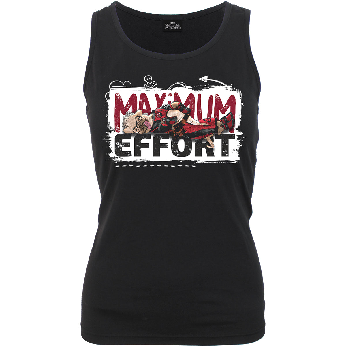 DEADPOOL - MAXIMUM EFFORT - Top à dos de rasoir noir