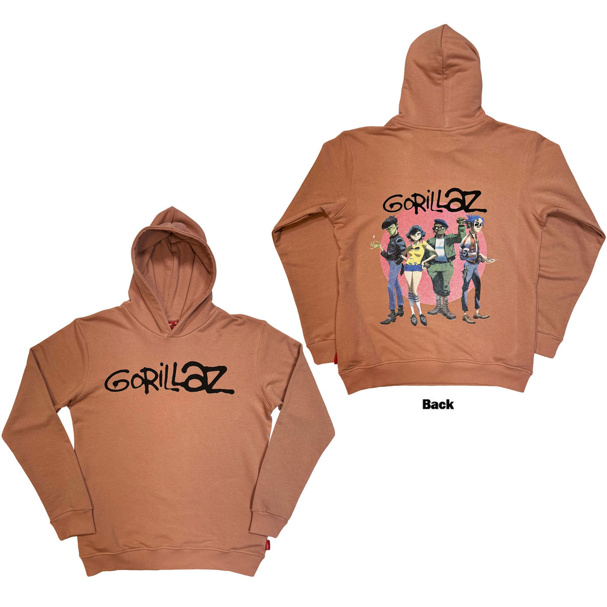 GORILLAZ - GROUP CIRCLE RISE - Pullover Hoodie Pink