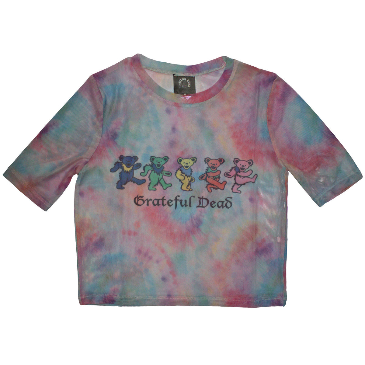 GRATEFUL DEAD - DANCING BEARS - Ladies Crop Top Blue
