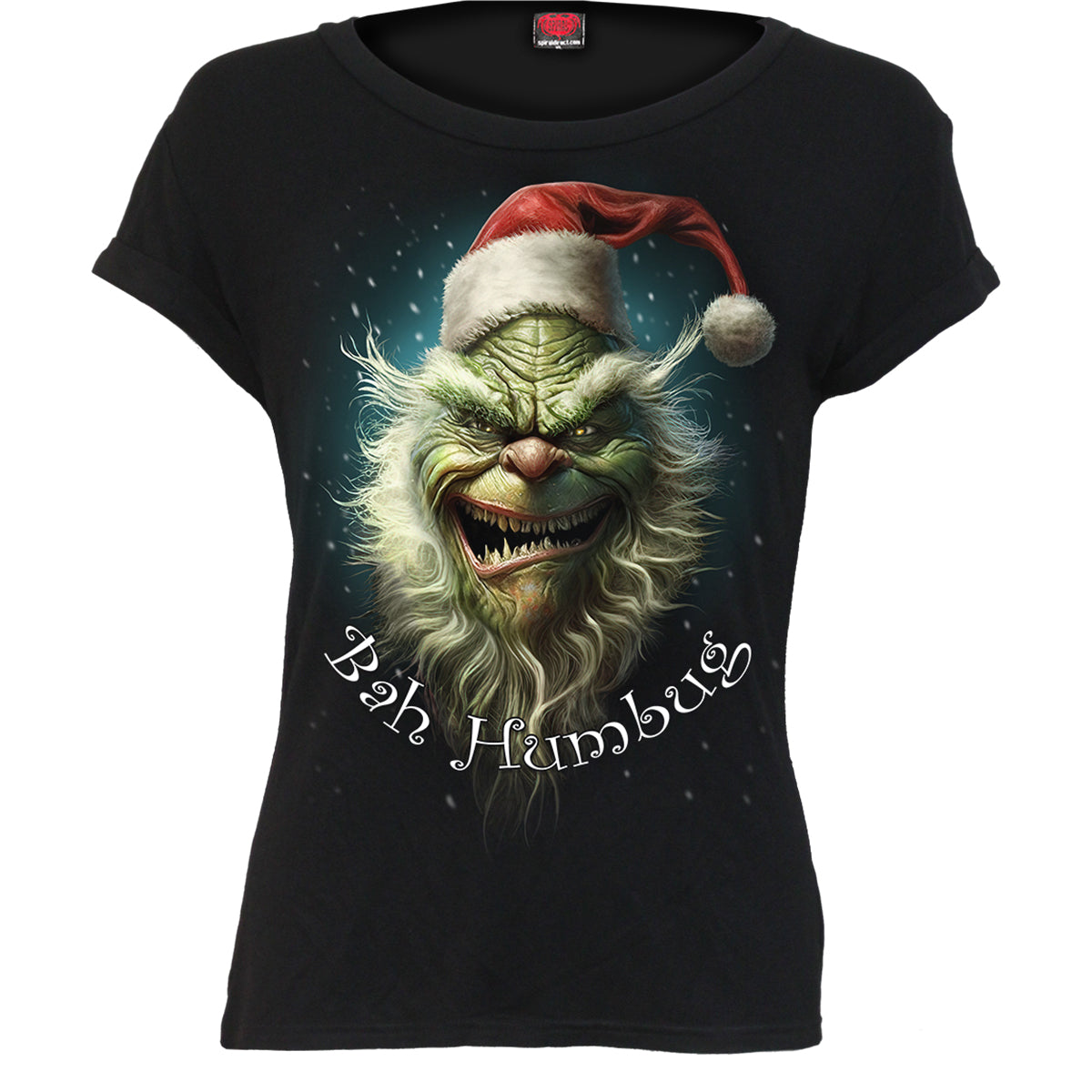 BAH HUMBUG - Top à col bateau et manches capuchon Noir