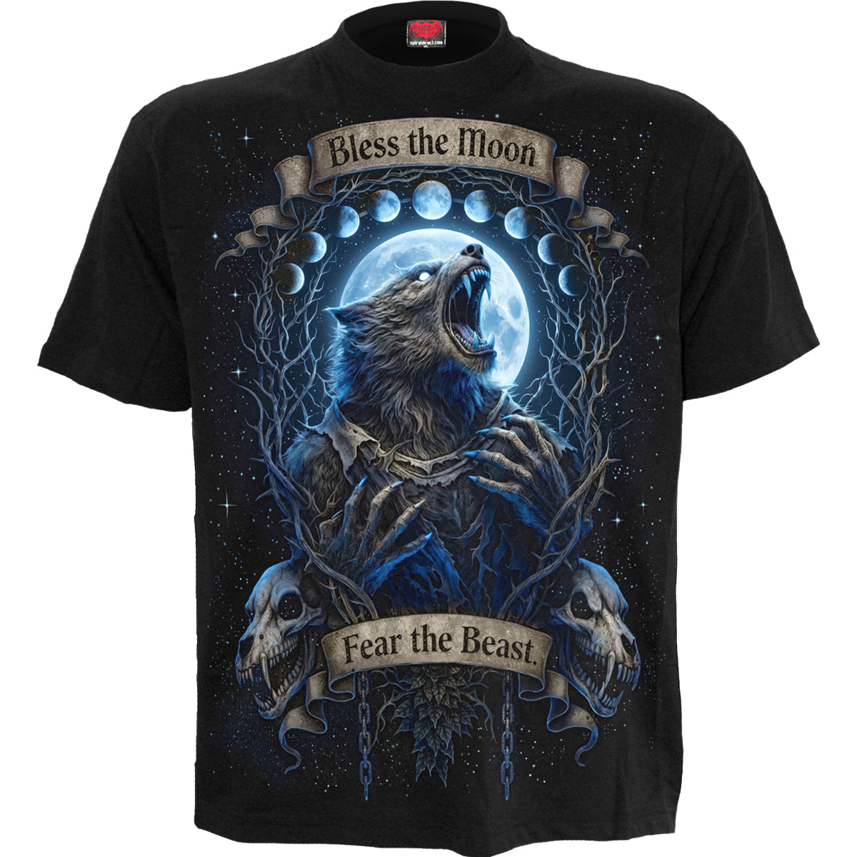 FEAR THE BEAST - T-shirt noir avec imprimé sur le devant