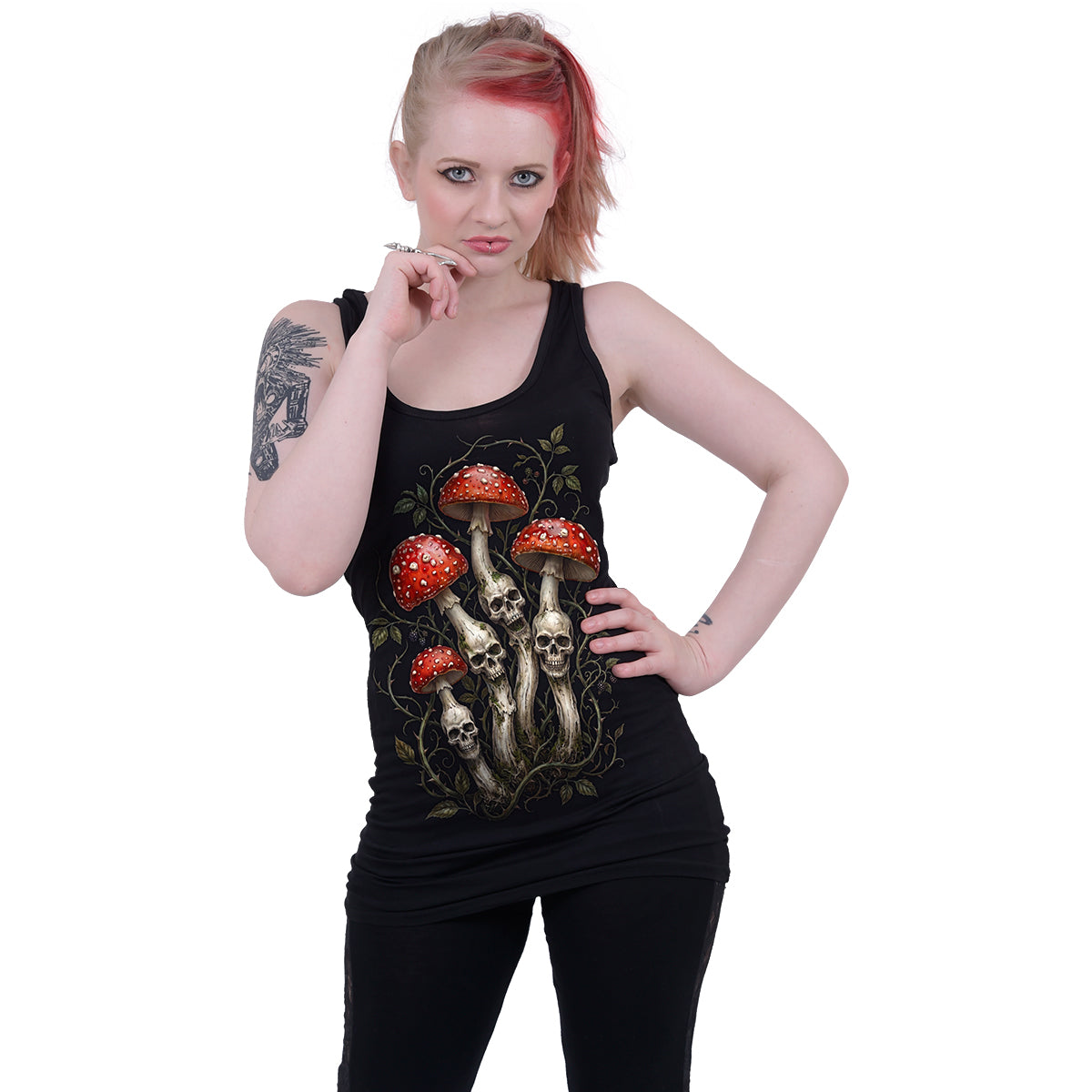 SHROOMS - Razor Back Top Black