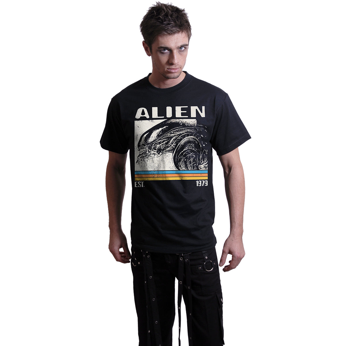 ALIEN - RETRO BARS - T-shirt imprimé sur le devant Noir