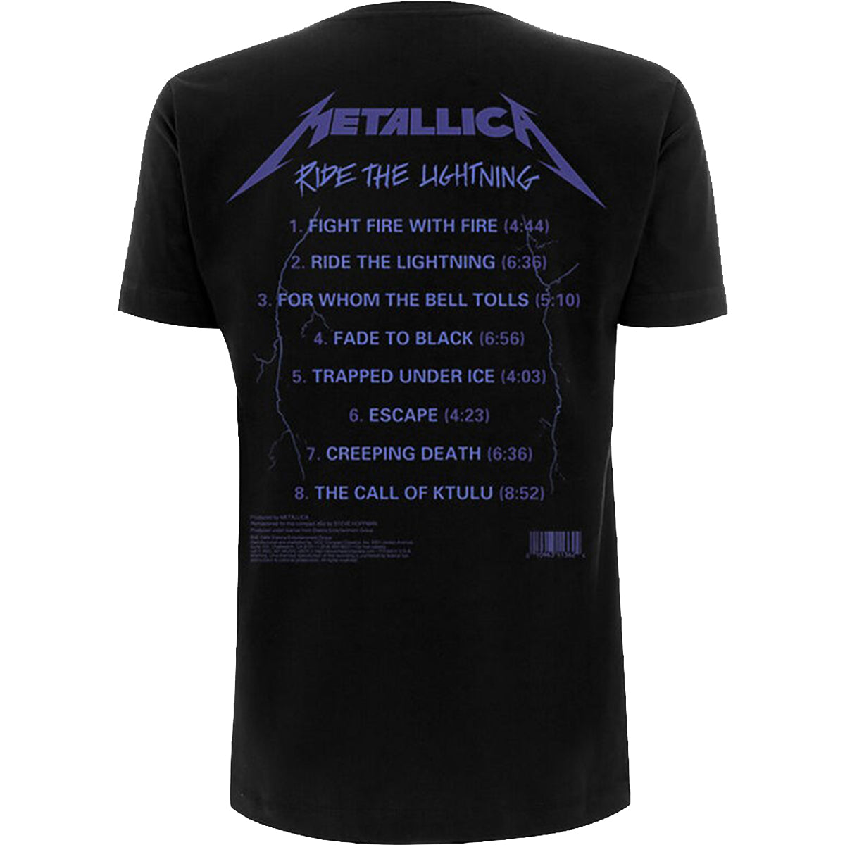 METALLICA - RIDE THE LIGHTENING TRACKS - T-shirt noir