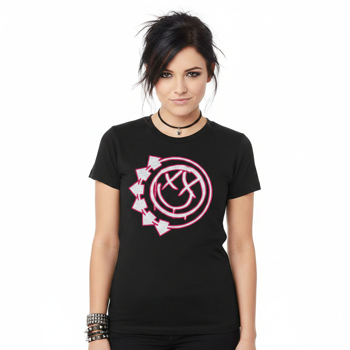 BLINK-182 - SIX ARROW SMILE - Ladies T-Shirt Black