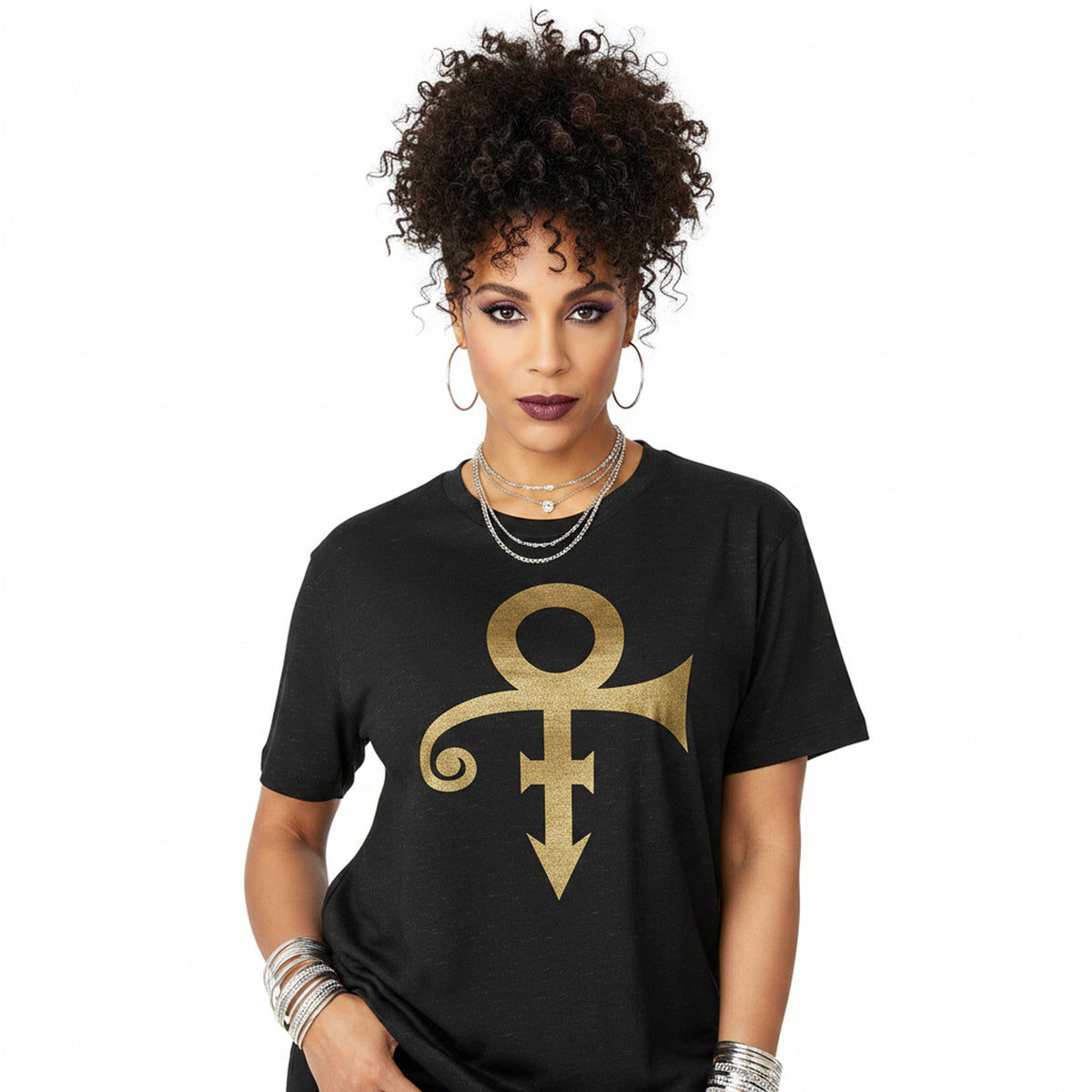 PRINCE - SYMBOL - Ladies T-Shirt Black