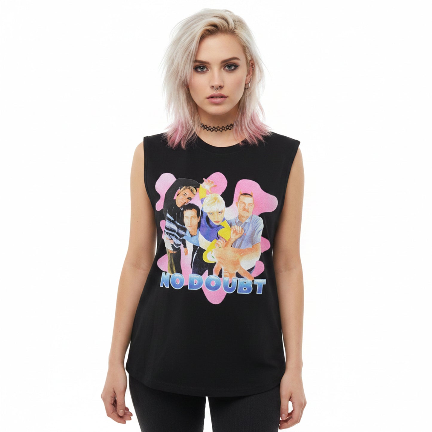 NO DOUBT - HORNS - Tank T-Shirt Black