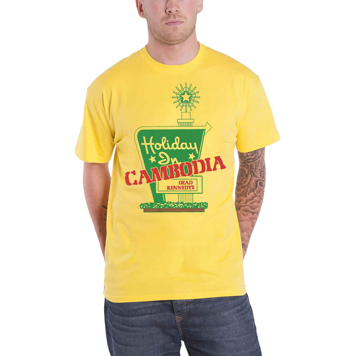 DEAD KENNEDYS - HOLIDAY IN CAMBODIA - T-Shirt Yellow