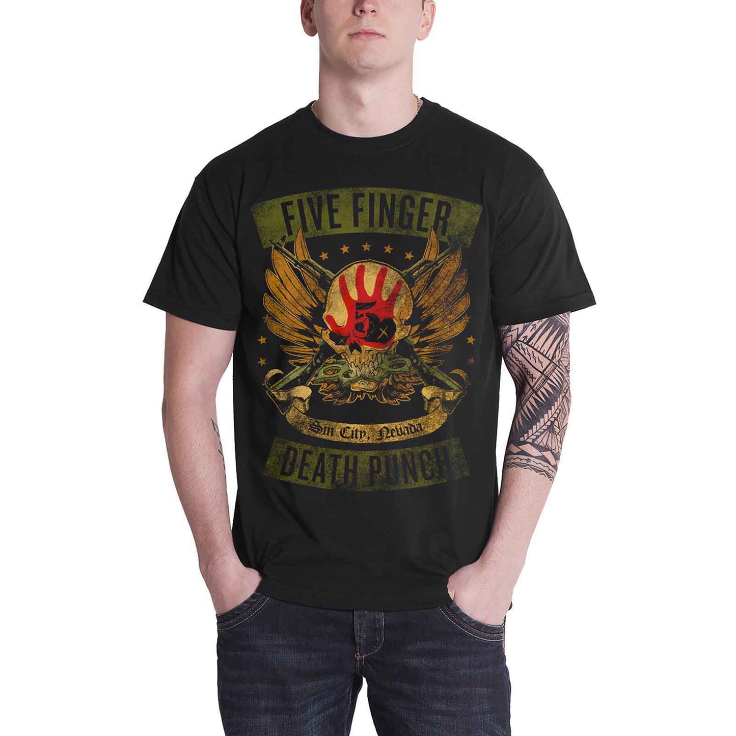 FIVE FINGER DEATH PUNCH - LOCKED & LOADED - T-Shirt Black