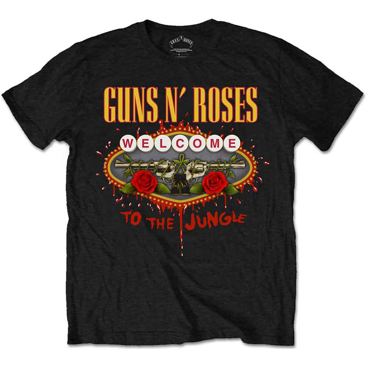 GUNS N ROSES - WELCOME TO THE JUNGLE - T-Shirt Black