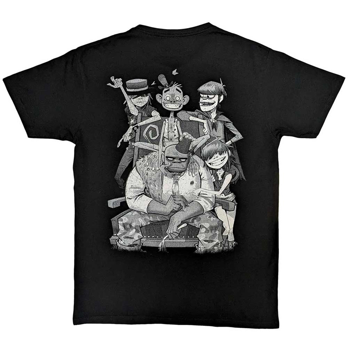 GORILLAZ - POCKET SPRAY - GEORGE GROUP - T-Shirt Black (Back Print)