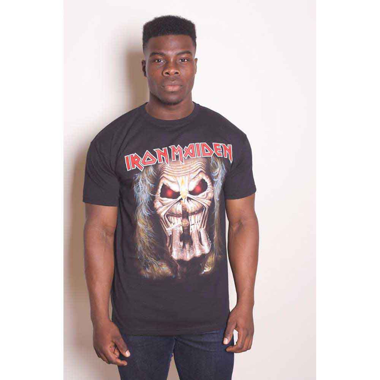 IRON MAIDEN - EDDIE CANDLE FINGER - T-shirt noir