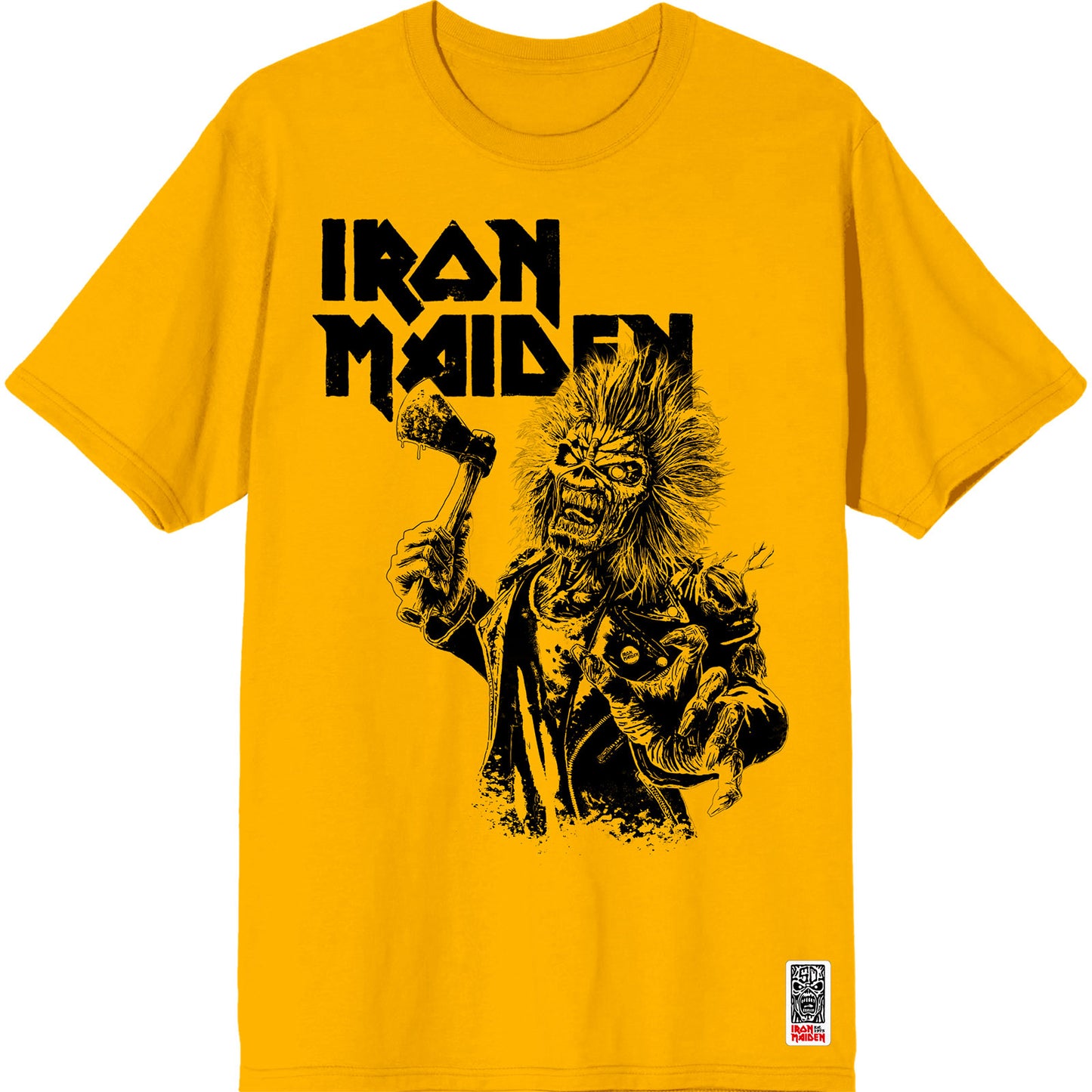 IRON MAIDEN - EST. 1975 EDDIE AXE GRAPHIC - T-Shirt Yellow