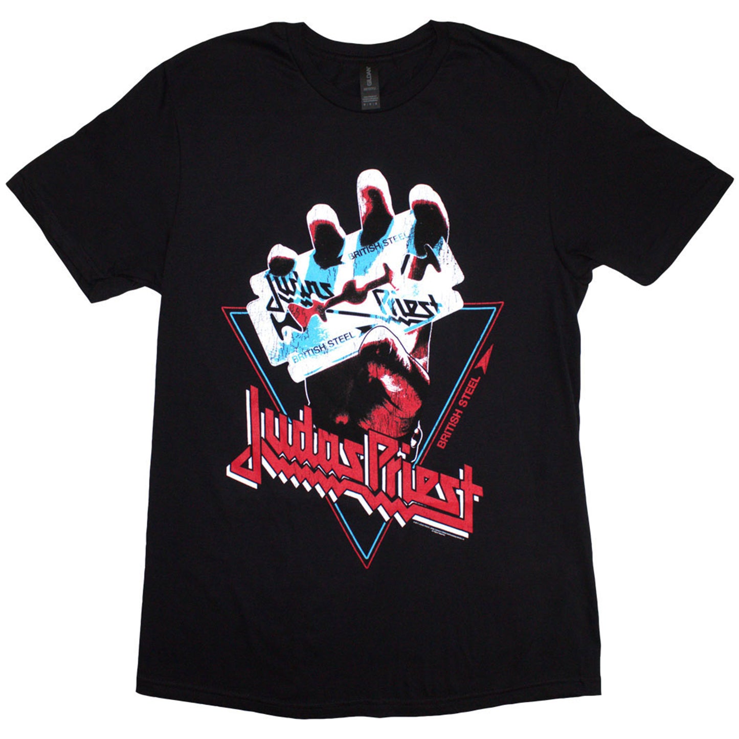JUDAS PRIEST - BRITISH STEEL HAND TRIANGLE - T-Shirt Black
