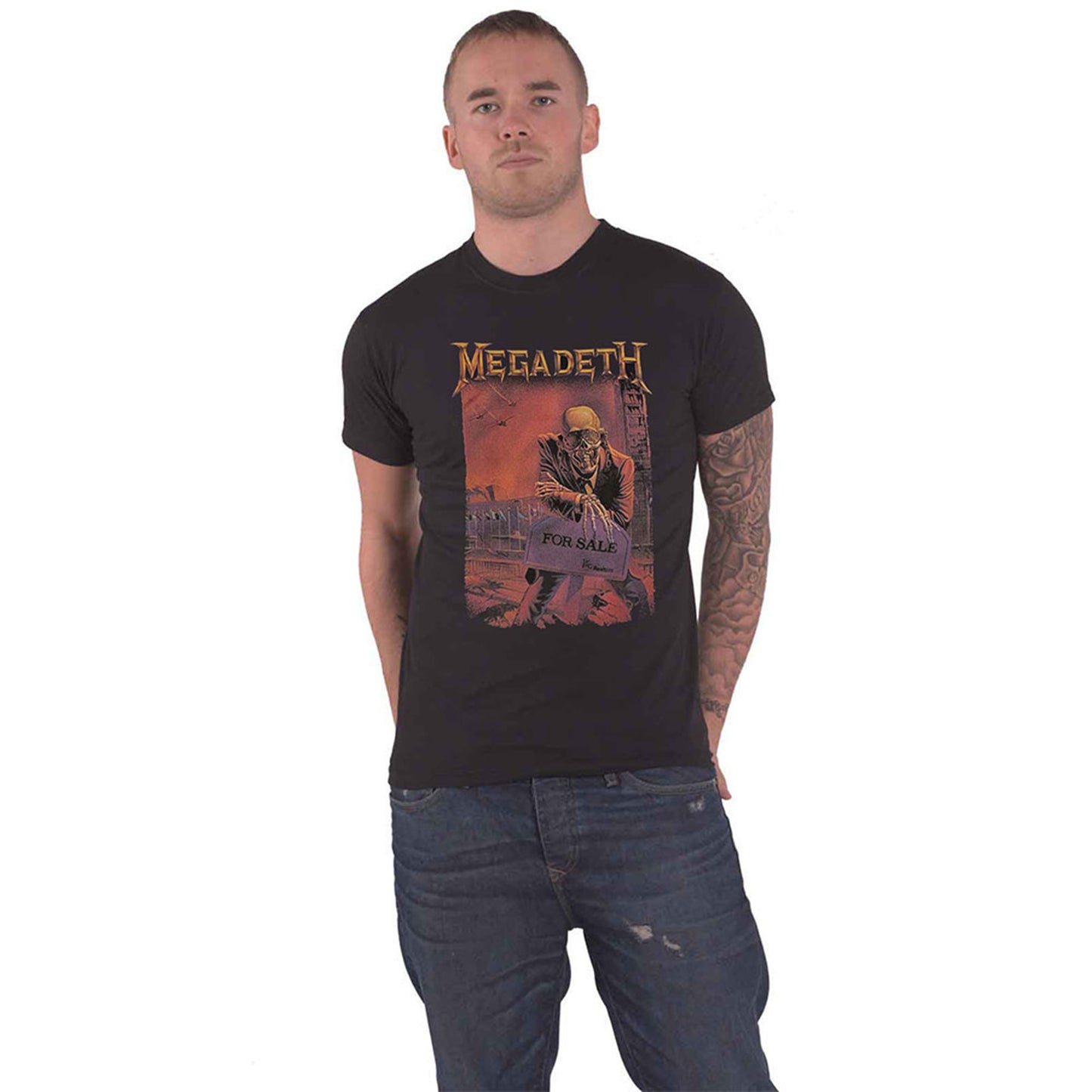 MEGADETH - PEACE SELLS ALBUM COVER - T-Shirt Black (Back Print)