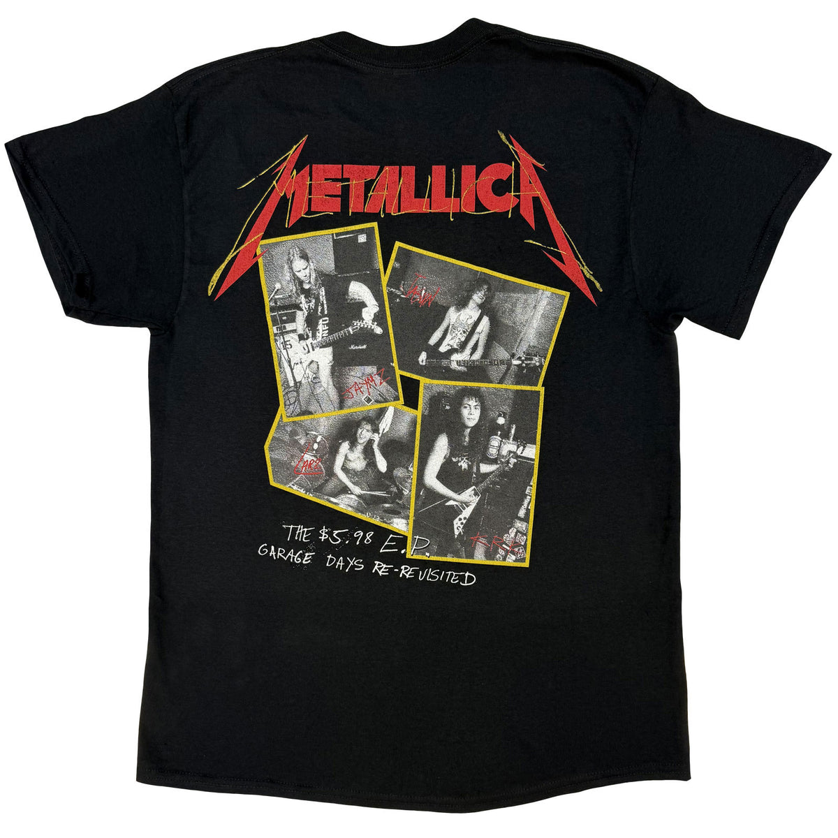 METALLICA - GARAGE PHOTO YELLOW - T-Shirt Black (Back Print)