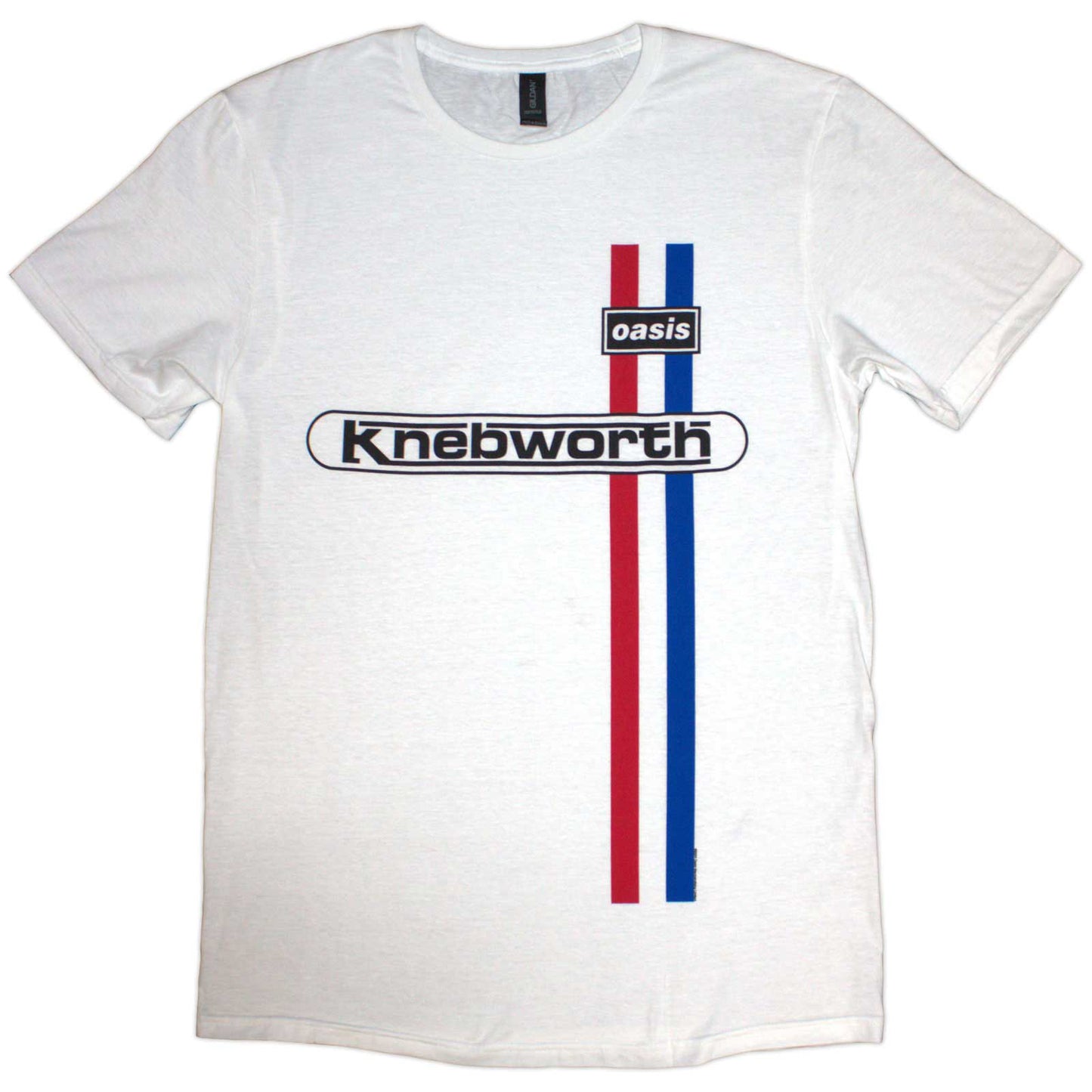 OASIS - KNEBWORTH VERTICAL STRIPE - T-Shirt White