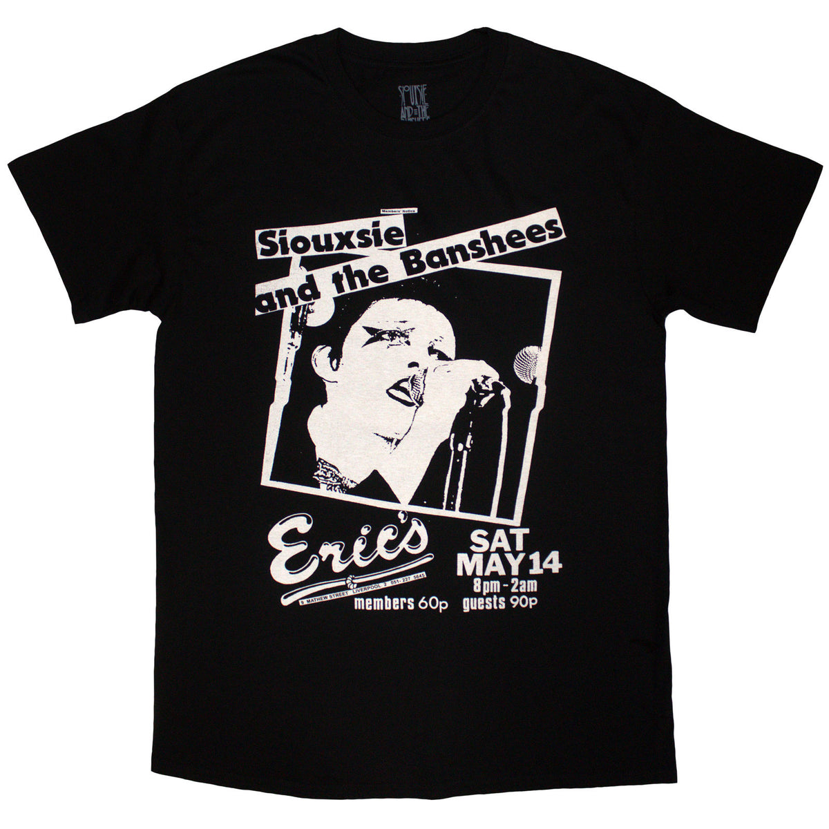 SIOUXSIE & THE BANSHEES - ERIC'S - T-Shirt Black