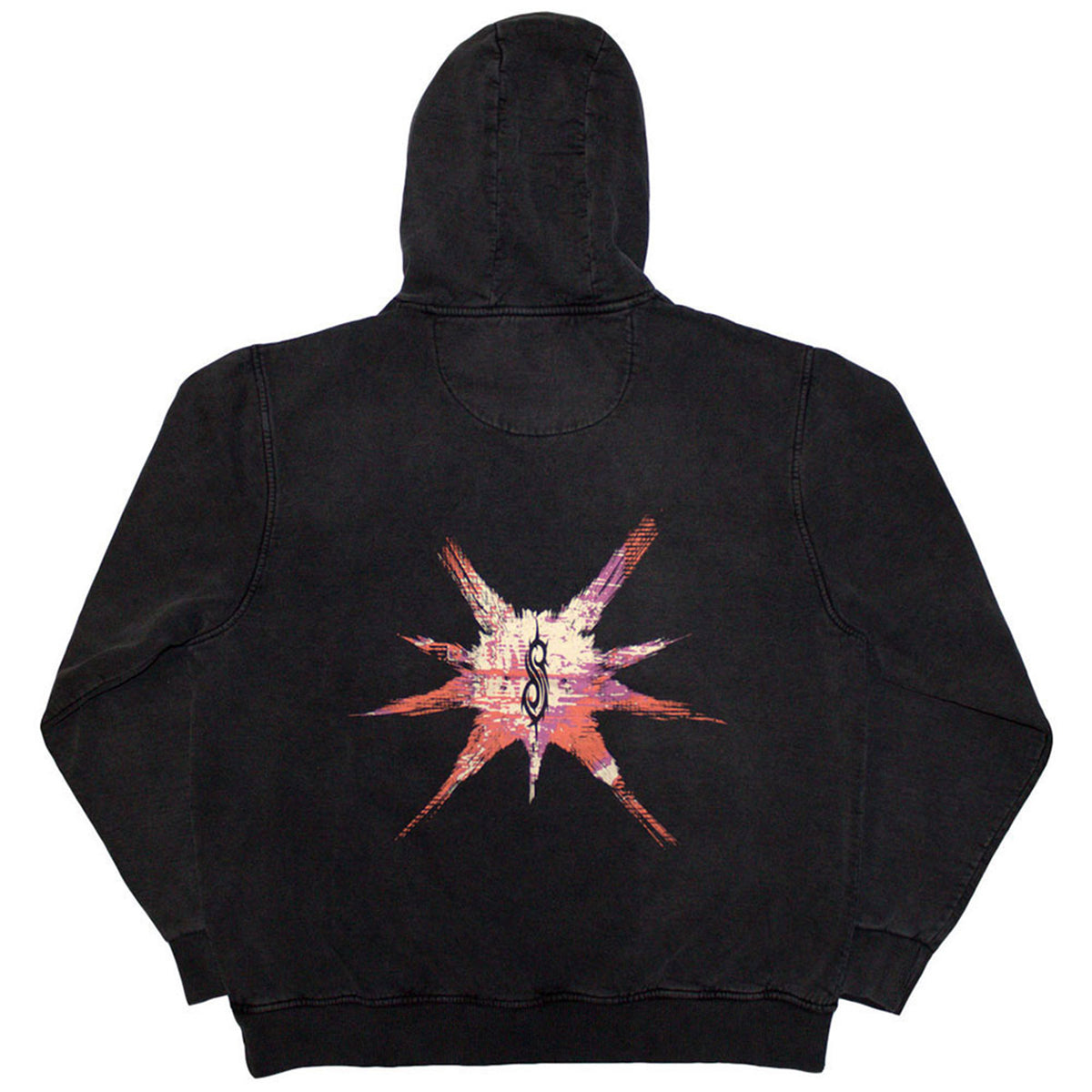 SLIPKNOT - THE END, SO FAR BARCODE - Stone Wash Pullover Hoodie Grey (Back Print)