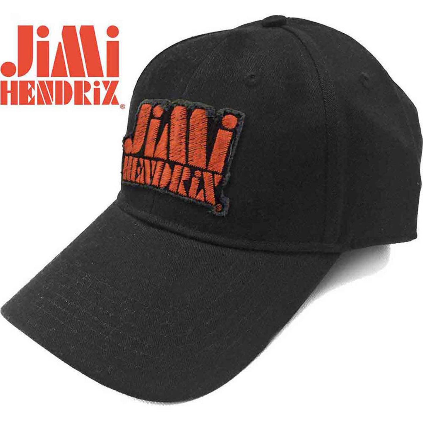 JIMI HENDRIX - ORANGE STENCIL LOGO - Casquette de baseball noire