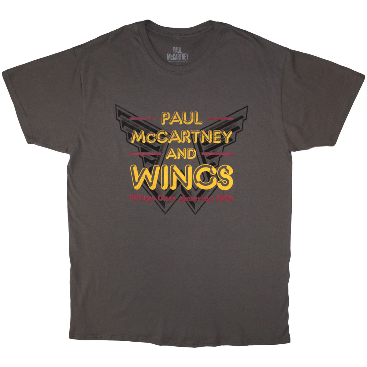 PAUL MCCARTNEY - WINGS OVER AMERICA '76 - T-shirt gris