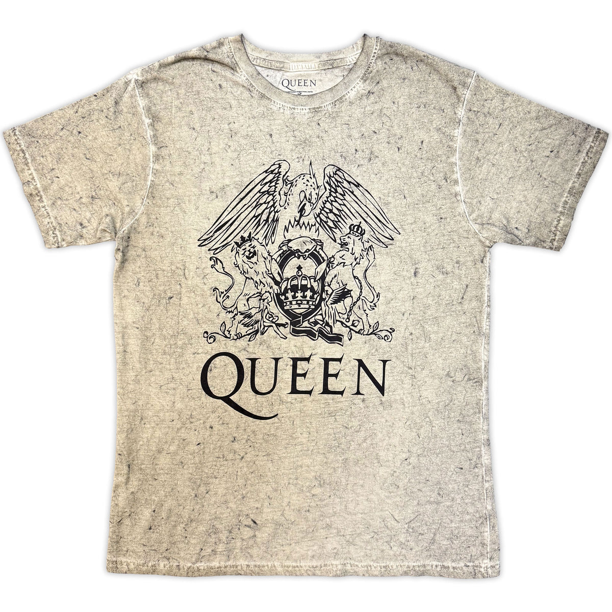 QUEEN - CREST - T-Shirt Blanc (Collection Wash)