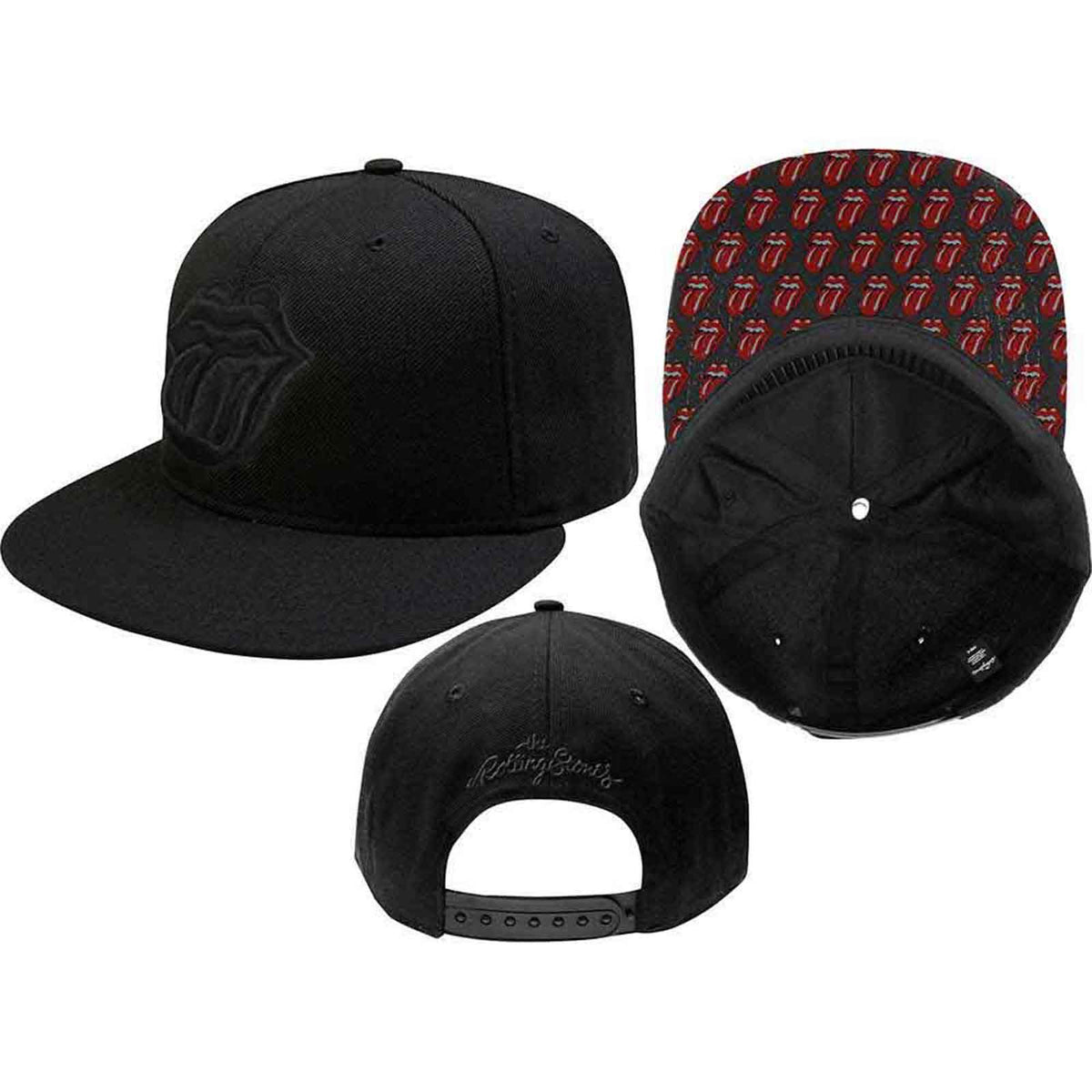 THE ROLLING STONES - CLASSIC TONGUE - Snapback Cap Black