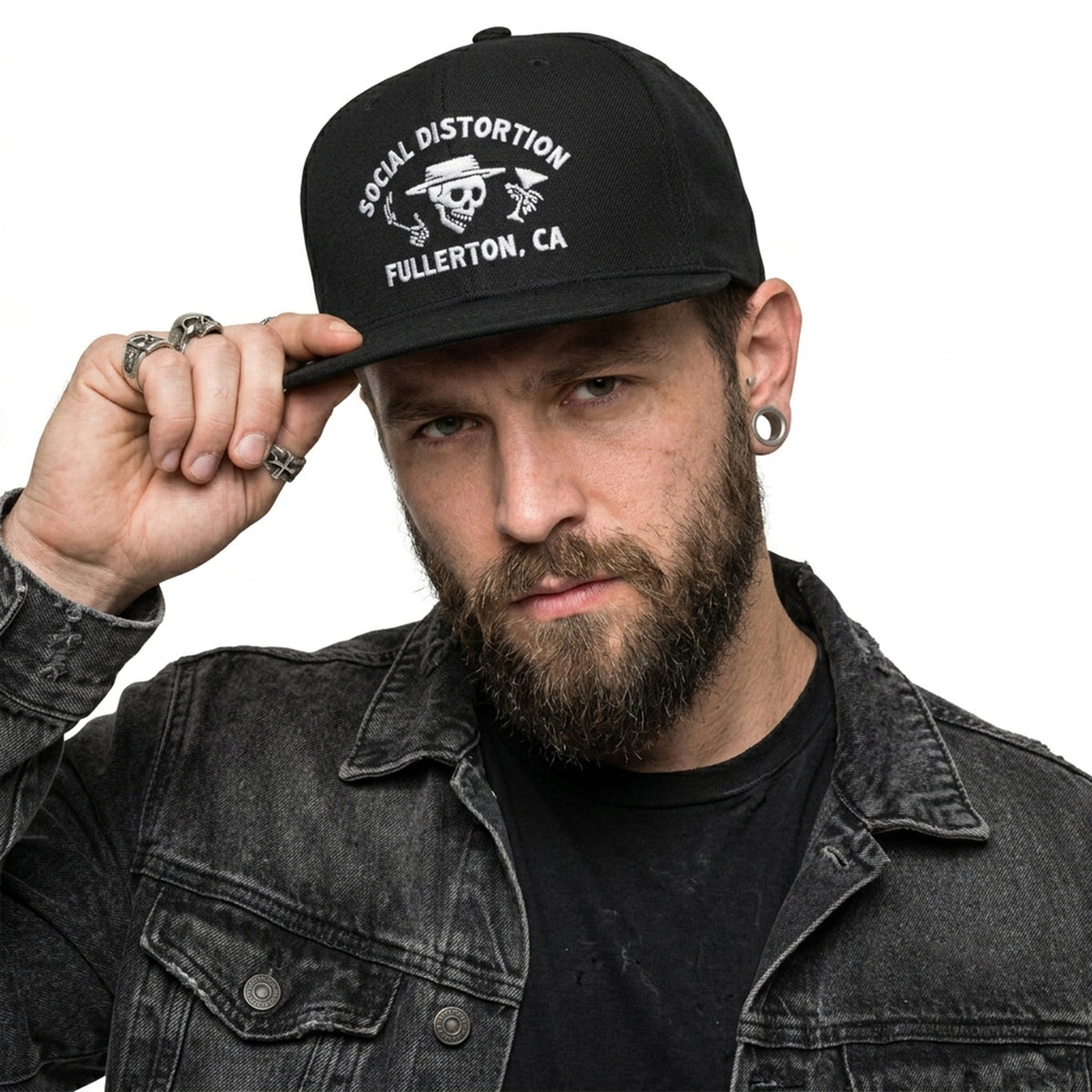 SOCIAL DISTORTION - FULLERTON SKELLY - Snapback Cap Black