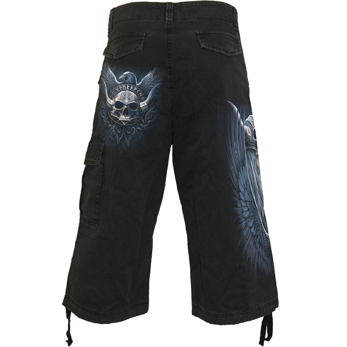 ODIN'S WARRIOR - Short cargo vintage 3/4 long noir