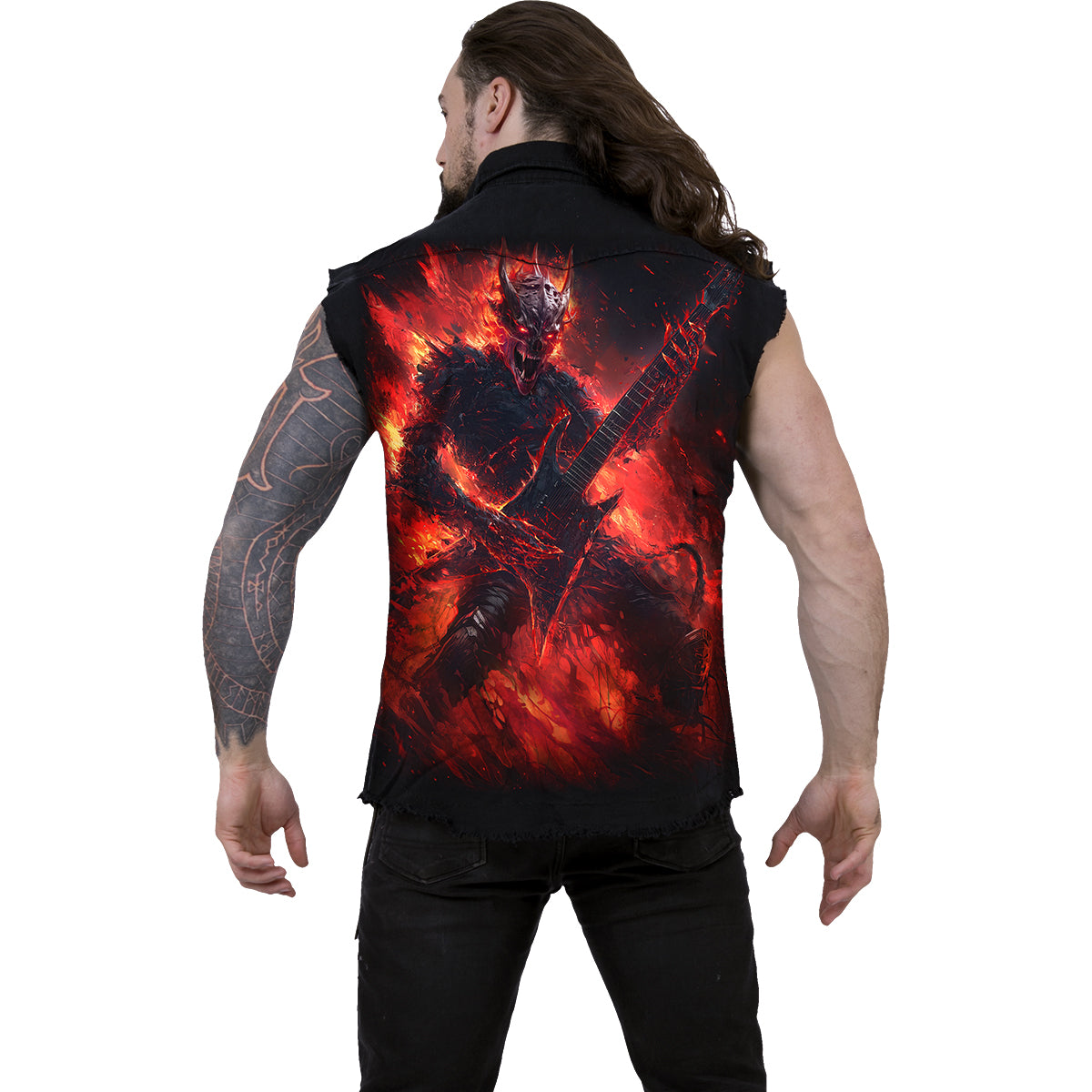 RIFF BURNER - Travailleur sans manches Stone Washed Noir