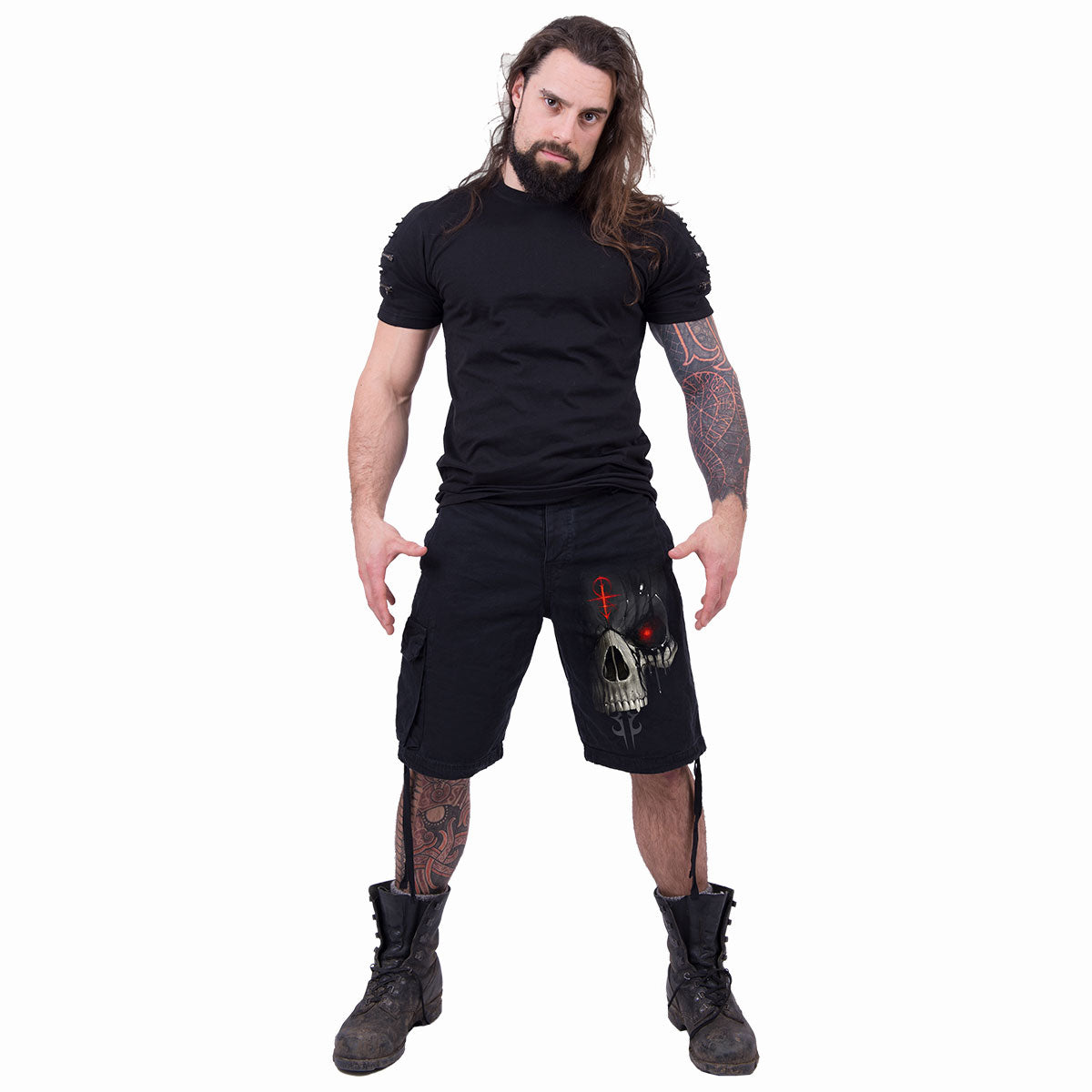 DARK DEATH - Short cargo vintage noir