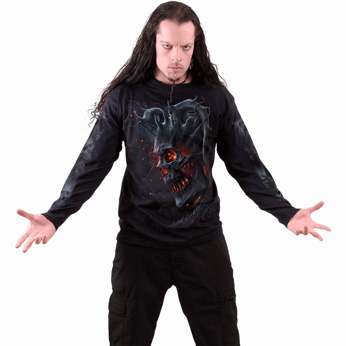 DEATH EMBERS - T-shirt à manches longues noir