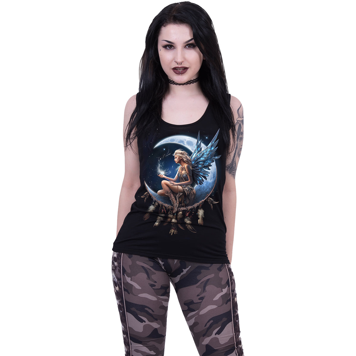 Moon Fairy - Razor Back Top Black