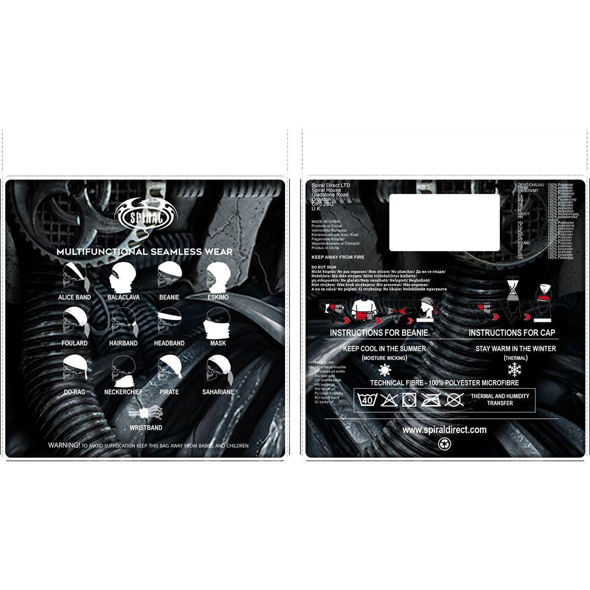 BIO-SKULL - Enveloppements multifonctionnels pour le visage