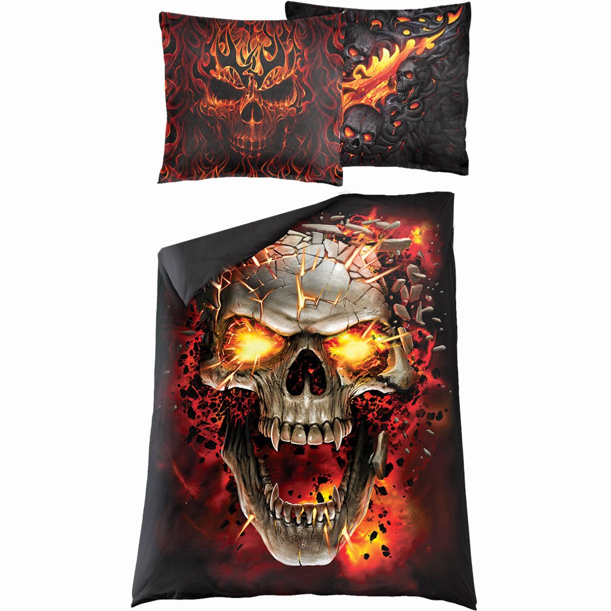 SKULL BLAST - Single Duvet Cover + UK And EU Pillow case - Spiral USA
