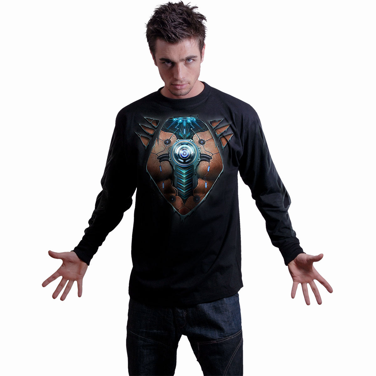 CYBER SKIN - T-shirt à manches longues noir