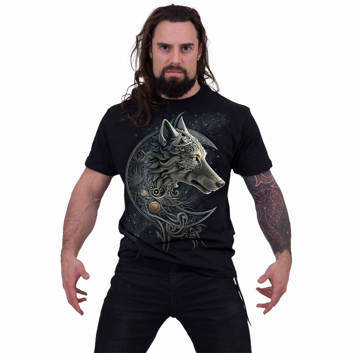 CELTIC WOLF - T-shirt noir