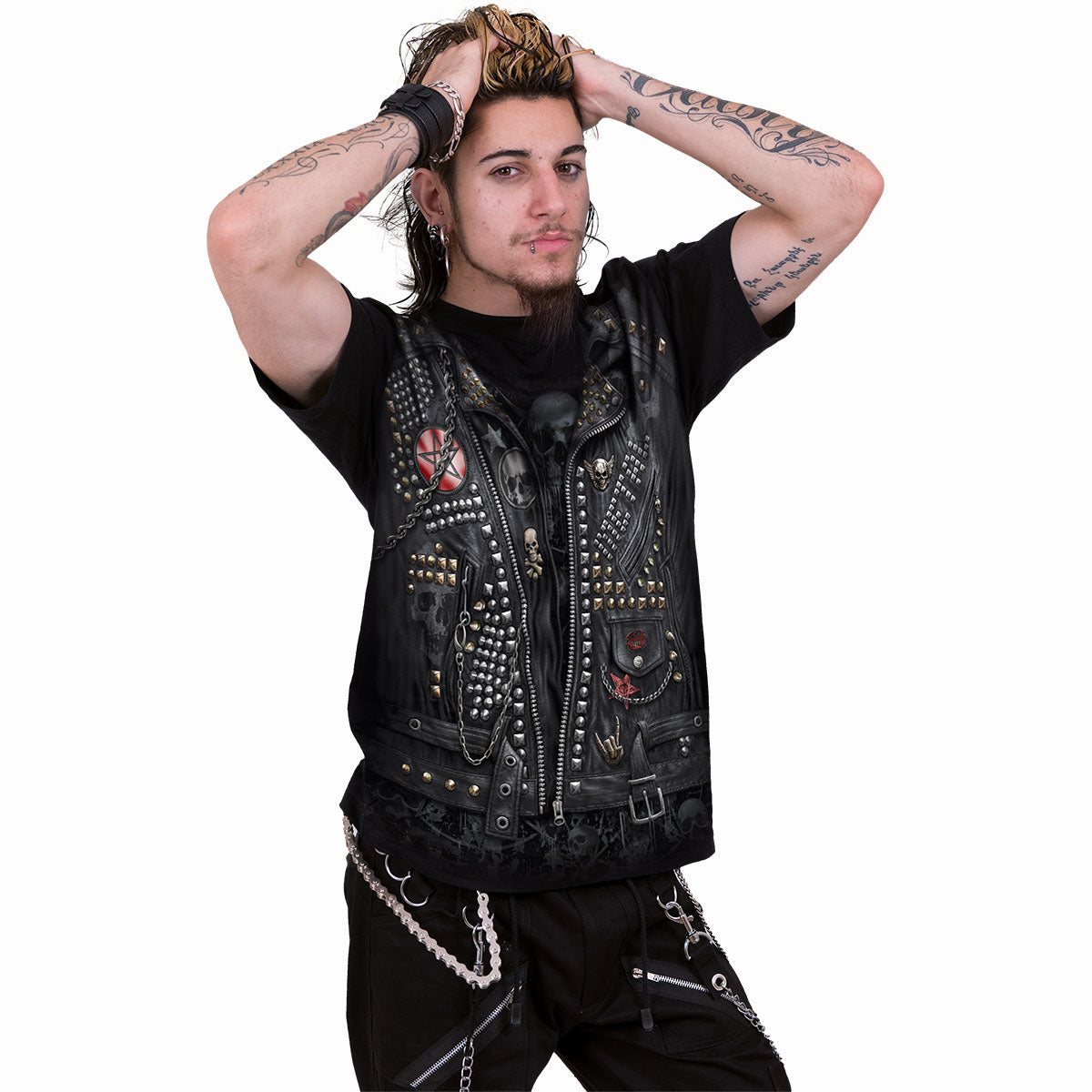 GOTH METAL - T-Shirt Allover Noir