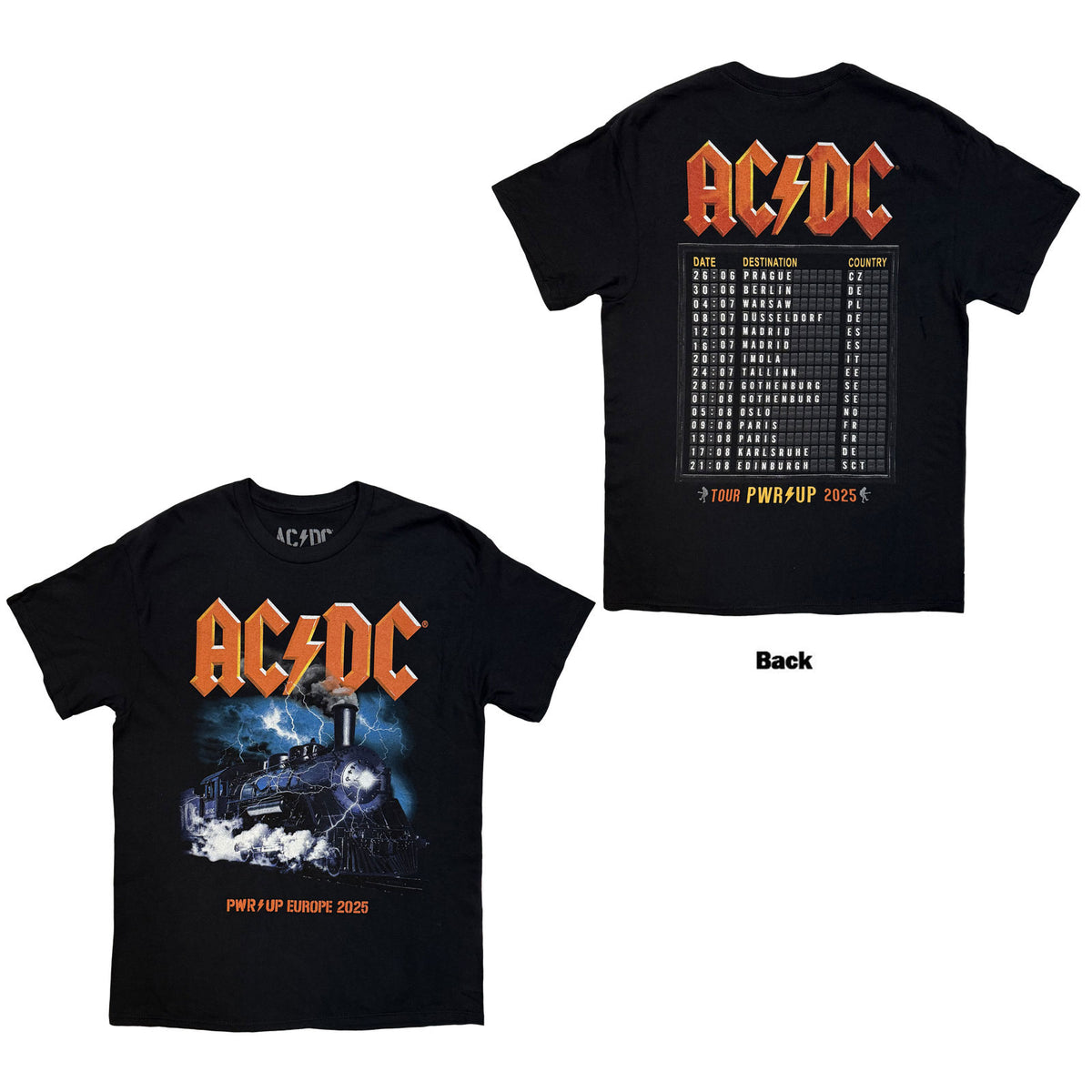 AC/DC - TRAIN EU TOUR '25 - T-Shirt Black