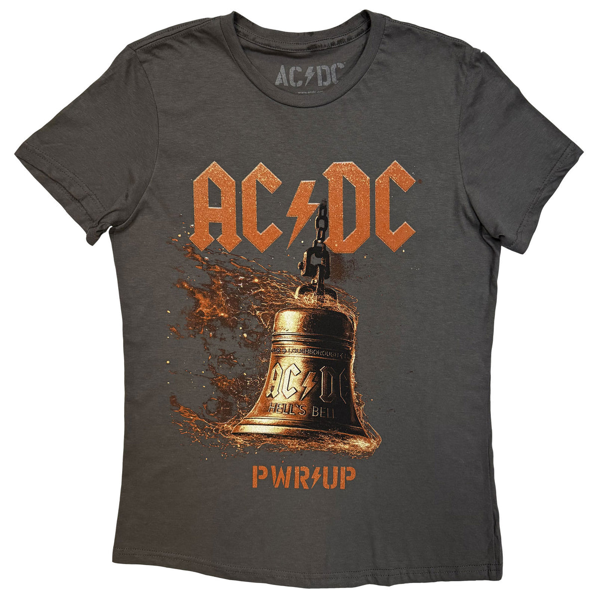 AC/DC - BELL LIGHTNING EU TOUR '25 - Ladies T-Shirt Grey
