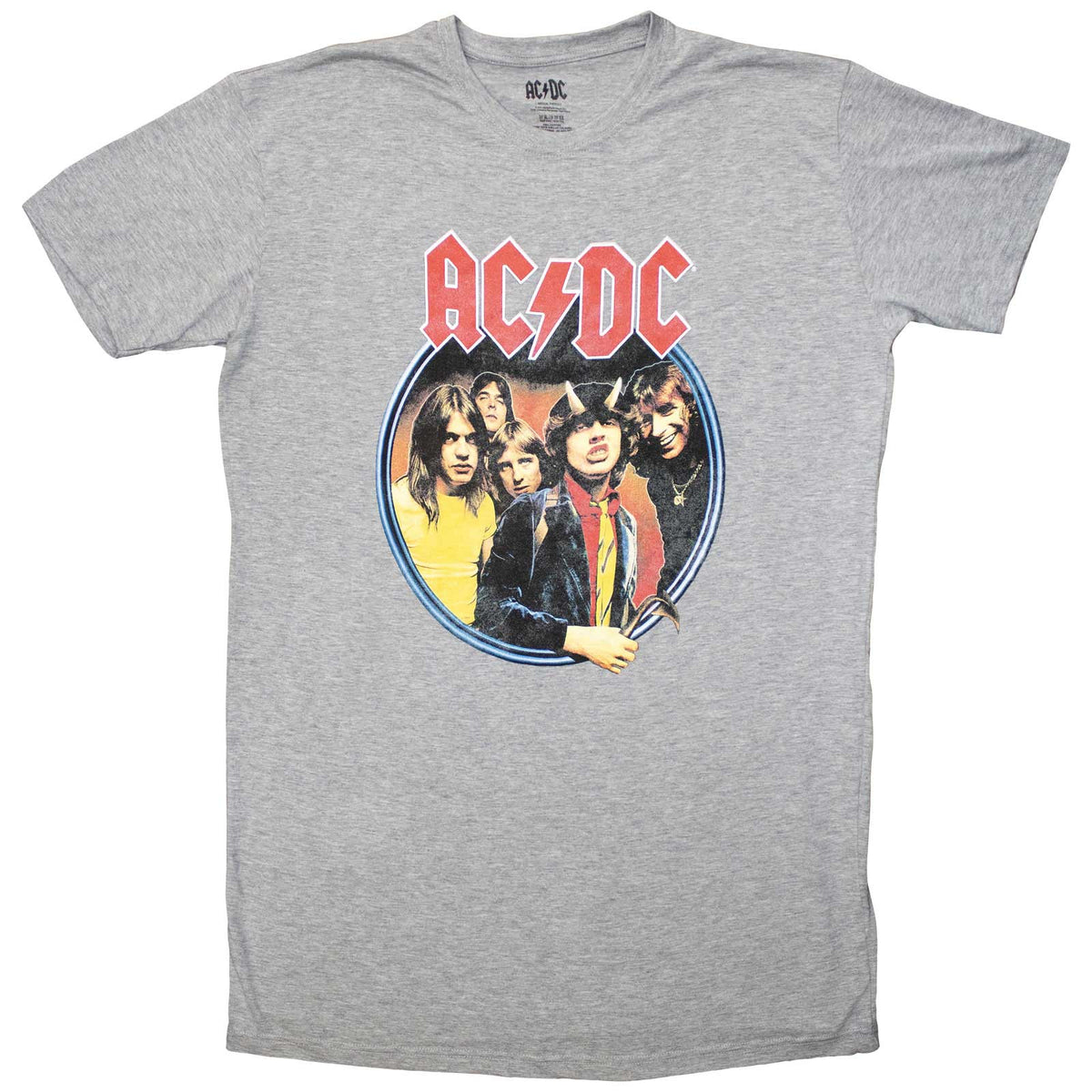 AC/DC - HIGHWAY TO HELL CIRCLE - Ladies T-Shirt Dress Grey