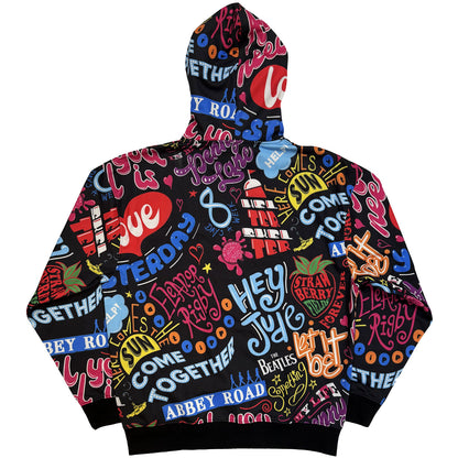THE BEATLES - SONG TITLES - Pullover Hoodie Black