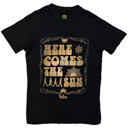 THE BEATLES - HERE COMES THE SUN - T-Shirt Black