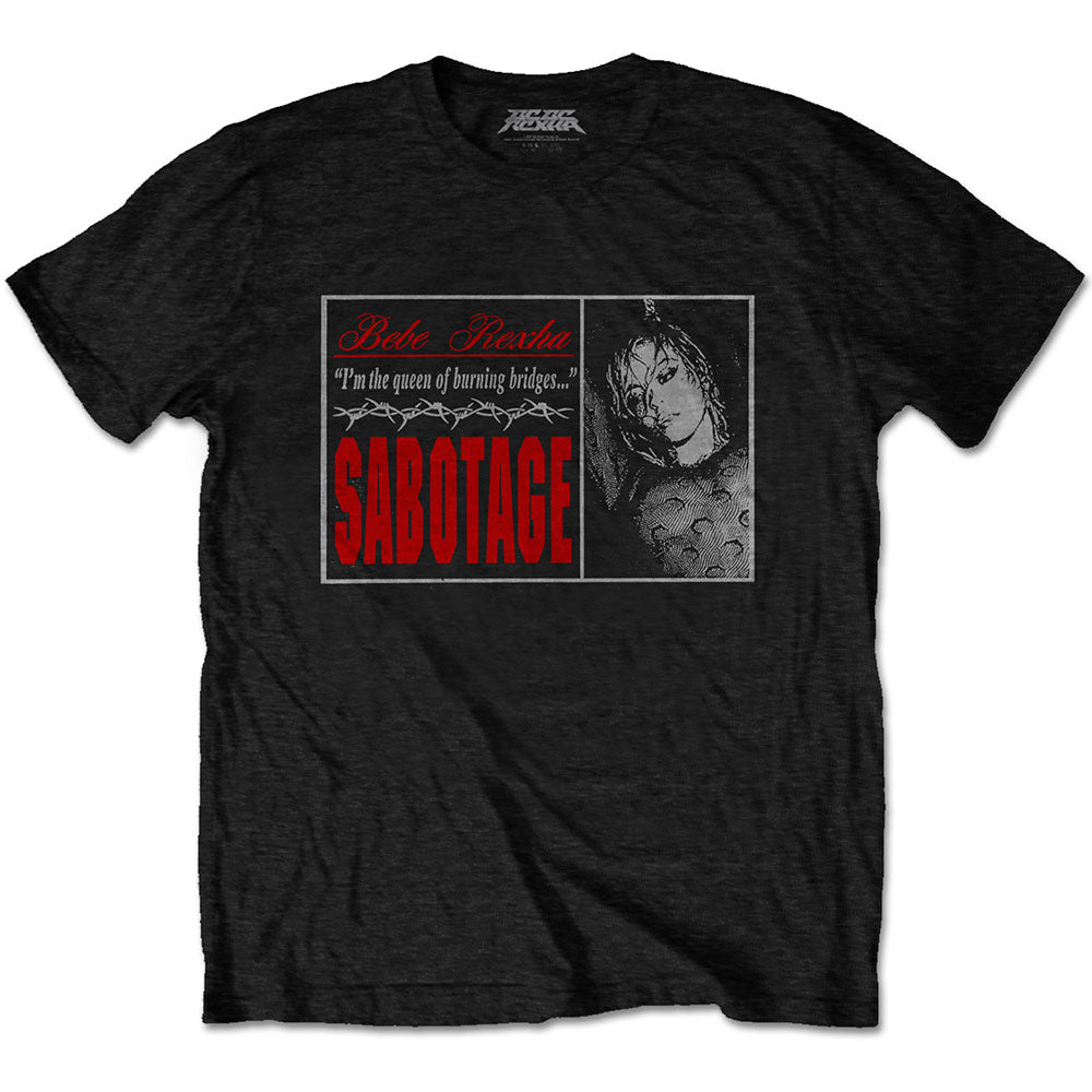 BEBE REXHA - SABOTAGE - LET YOU DOWN - T-Shirt Black