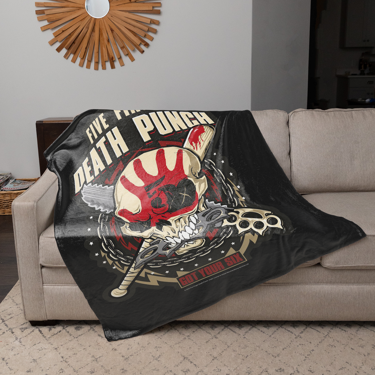 Rocksax Five Finger Death Punch Sherpa Fleece Blanket - Got Your Six