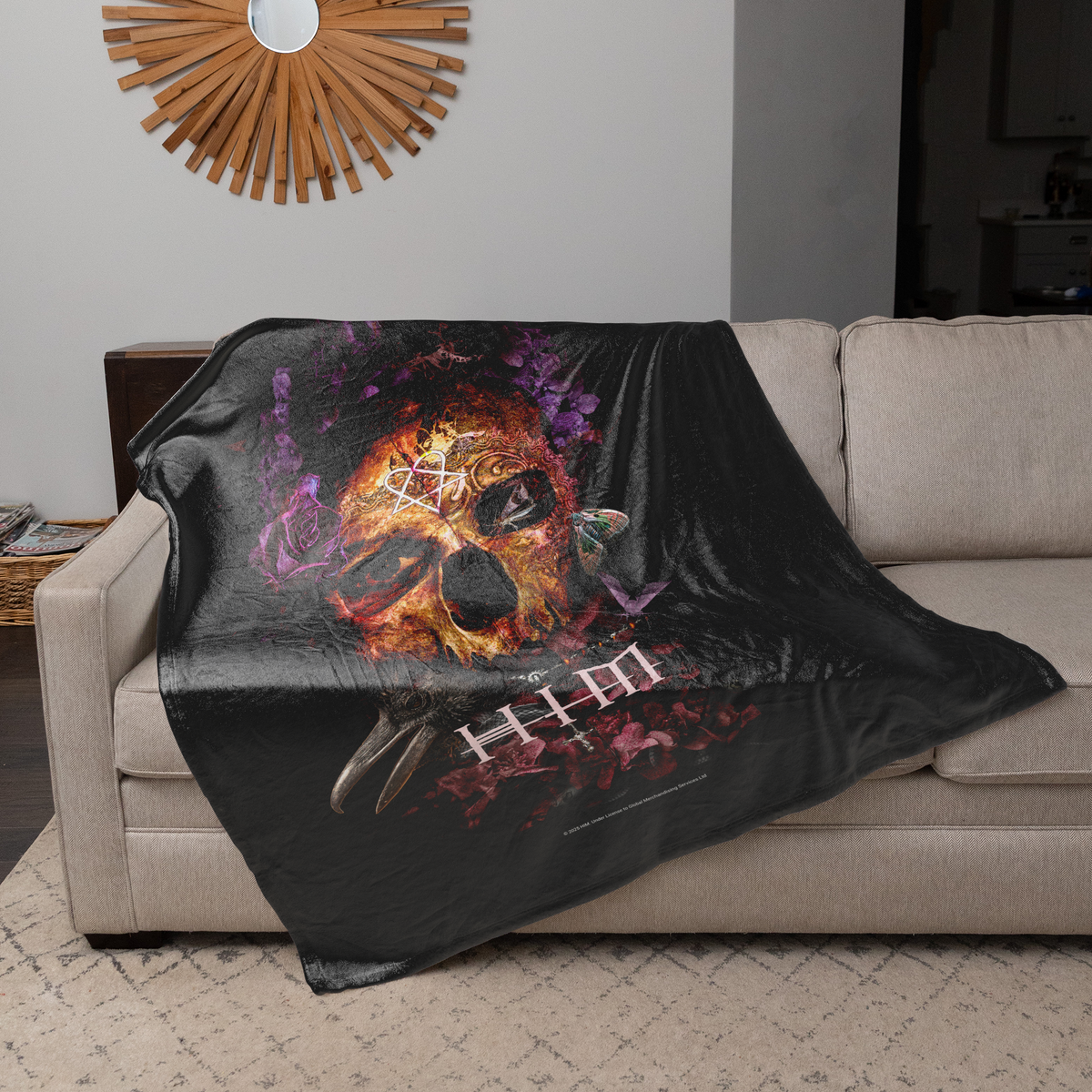 Rocksax HIM Sherpa Fleece Blanket - Corpus